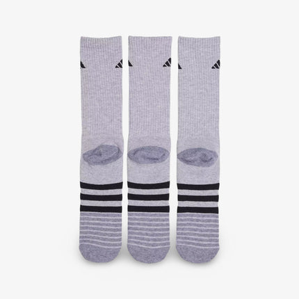 (Men's) Adidas Cushioned 3.0 Crew Socks Cool Light Heather / Grey (3 Pack) - SOLE SERIOUSS (2)