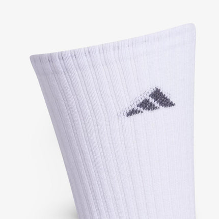 (Men's) Adidas Cushioned 3.0 Crew Socks White / Grey (3 Pack) - SOLE SERIOUSS (3)