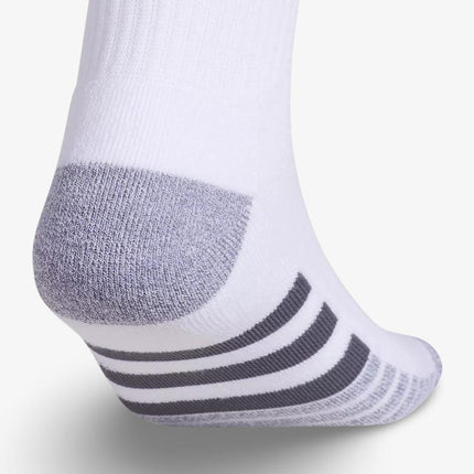 (Men's) Adidas Cushioned 3.0 Crew Socks White / Grey (3 Pack) - SOLE SERIOUSS (5)