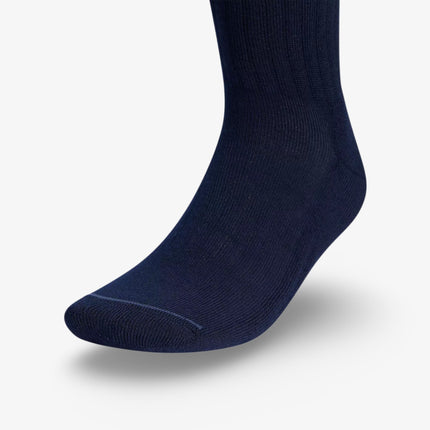 (Men's) Adidas Cushioned Classic Crew Socks Collegiate Navy / Wonder Beige (3 Pack) - SOLE SERIOUSS (3)