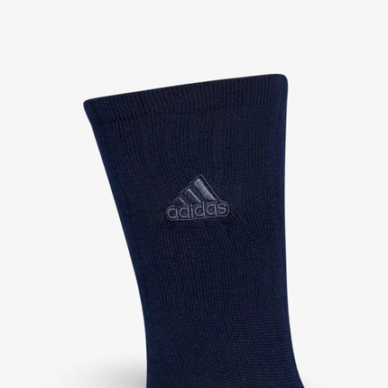 (Men's) Adidas Cushioned Classic Crew Socks Collegiate Navy / Wonder Beige (3 Pack) - SOLE SERIOUSS (4)