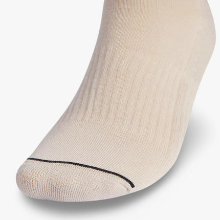 (Men's) Adidas Cushioned Classic High Quarter Socks Wonder Beige / Collegiate Navy (3 Pack) - SOLE SERIOUSS (2)