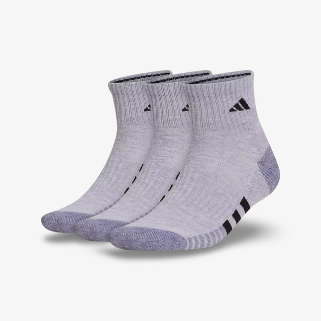 (Men's) Adidas Superlite III Quarter Socks Cool Light Heather / Grey (3 Pack) 5155891A - SOLE SERIOUSS (1)