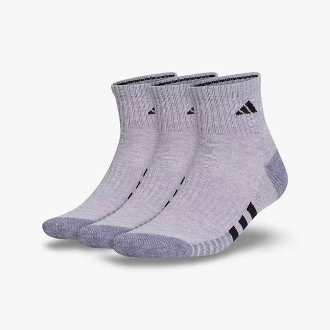 (Men's) Adidas Superlite III Quarter Socks Cool Light Heather / Grey (3 Pack) - SOLE SERIOUSS (1)