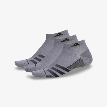 (Men's) Adidas Superlite Stripe III Low-Cut Socks Heather Dark Grey / Black (3 Pack) - SOLE SERIOUSS (2)