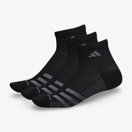 (Men's) Adidas Superlite Stripe III Quarter Socks Black / Night Grey (3 Pack) 5153829A - SOLE SERIOUSS (2)