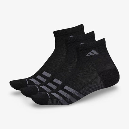 (Men's) Adidas Superlite Stripe III Quarter Socks Black / Night Grey (3 Pack) - SOLE SERIOUSS (2)