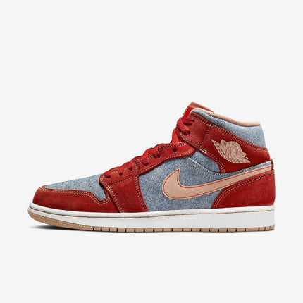 (Men's) Air Jordan 1 Mid SE 'Denim Red' (2021) DM4352-600 - SOLE SERIOUSS (1)