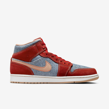 (Men's) Air Jordan 1 Mid SE 'Denim Red' (2021) DM4352-600 - SOLE SERIOUSS (2)