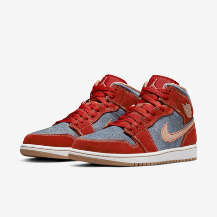 (Men's) Air Jordan 1 Mid SE 'Denim Red' (2021) DM4352-600 - SOLE SERIOUSS (3)