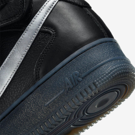 (Men's) Nike Air Force 1 Mid PRM 'Black / Metallic Silver' (2022) DX3061-001 - SOLE SERIOUSS (7)