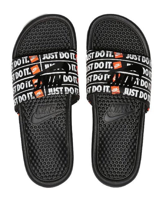 (Men's) Nike Benassi JDI Print Slide 'Just Do It Black / Orange' (2019) 631261-016 - SOLE SERIOUSS (1)