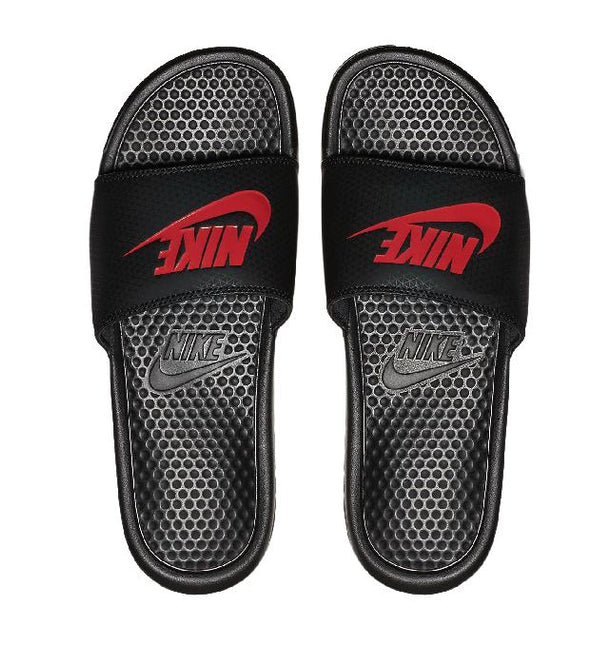 (Men's) Nike Benassi JDI Slide 'Black / Challenge Red' (2018) 343880-060 - SOLE SERIOUSS (1)