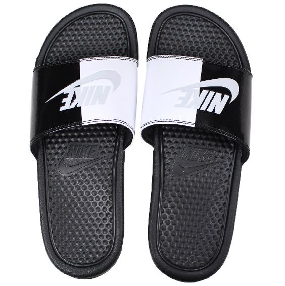 (Men's) Nike Benassi JDI Slide 'Split Black / Pure Platinum' () 343880-015 - SOLE SERIOUSS (1)