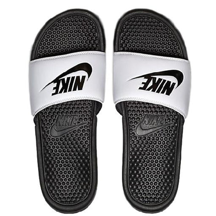 (Men's) Nike Benassi JDI Slide 'White / Black' (2018) 343880-100 - SOLE SERIOUSS (1)