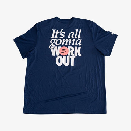 (Men's) Nike Dri-FIT T-shirt 'It's all gonna Work Out / Humor' Navy - SOLE SERIOUSS (2)
