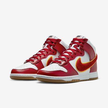 (Men's) Nike Dunk High Retro 'Chenille Swoosh White / Gym Red' (2022) DR8805-101 - SOLE SERIOUSS (3)