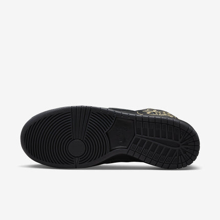 (Men's) Nike SB Dunk High Pro QS x Faust 'Black / Metallic Gold' (2022) DH7755-001 - SOLE SERIOUSS (8)