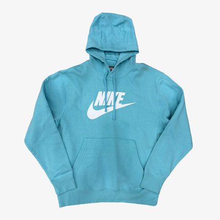 (Men's) Nike Sportswear Club 'Classic Logo' Fleece Graphic Pullover Hoodie Blue Chill - SOLE SERIOUSS (1)