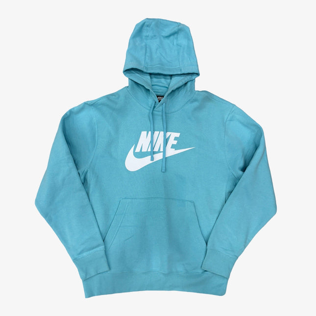 (Men's) Nike Sportswear Club 'Classic Logo' Fleece Graphic Pullover Hoodie Blue Chill - SOLE SERIOUSS (1)