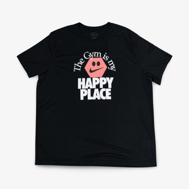 (Men's) Nike T-Shirt 'The Gym is my Happy Place' Black FD0140-010 - SOLE SERIOUSS (1)