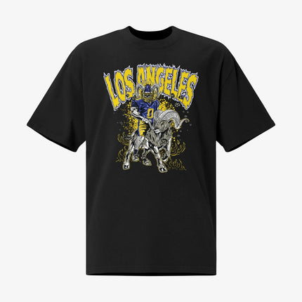 Mercy Rule 'Staple Los Angeles Rams' Oversized T-Shirt Black | SOLE SERIOUSS [1]