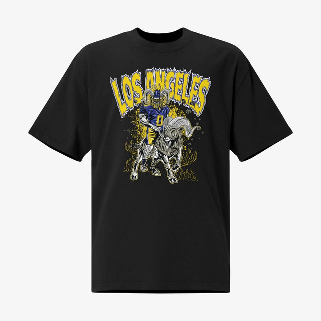 Mercy Rule 'Staple Los Angeles Rams' Oversized T-Shirt Black | SOLE SERIOUSS [1]