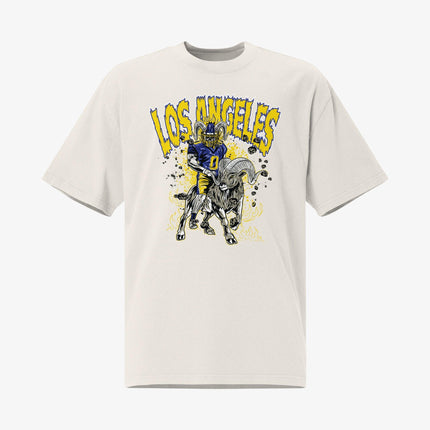 Mercy Rule 'Staple Los Angeles Rams' Oversized T-Shirt White | SOLE SERIOUSS [1]