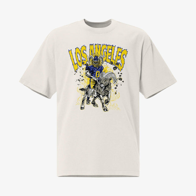 Mercy Rule 'Staple Los Angeles Rams' Oversized T-Shirt White | SOLE SERIOUSS [1]
