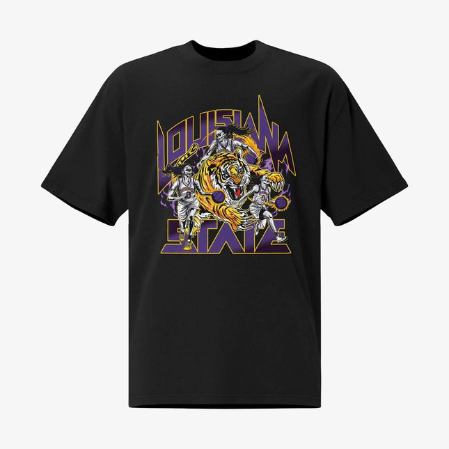 Mercy Rule 'Staple Louisiana State' Oversized T-Shirt Black | SOLE SERIOUSS [1]