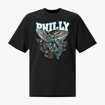 Mercy Rule 'Staple Philadelphia City' Oversized T-Shirt Black | SOLE SERIOUSS [1]