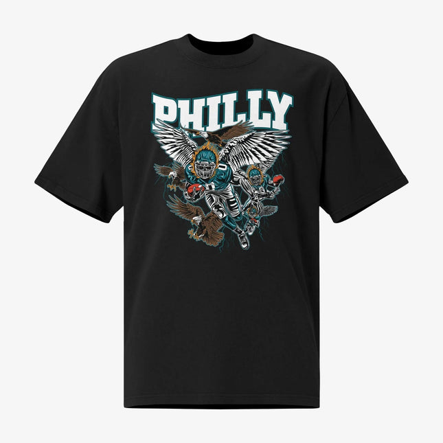 Mercy Rule 'Staple Philadelphia City' Oversized T-Shirt Black | SOLE SERIOUSS [1]