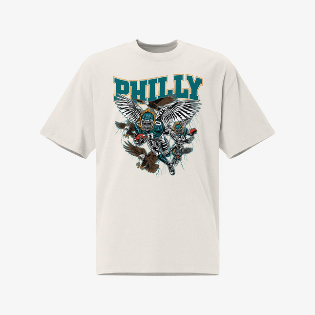 Mercy Rule 'Staple Philadelphia City' Oversized T-Shirt White | SOLE SERIOUSS [1]