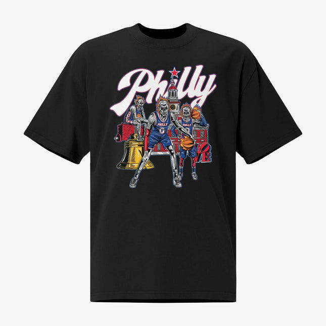 Mercy Rule 'Staple Philly City' Oversized T-Shirt Black | SOLE SERIOUSS [1]