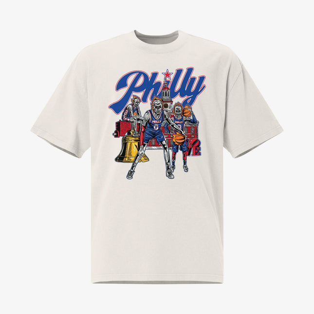 Mercy Rule 'Staple Philly City' Oversized T-Shirt White | SOLE SERIOUSS [1]
