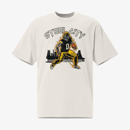 Mercy Rule 'Staple Pittsburgh City' Oversized T-Shirt White | SOLE SERIOUSS [1]