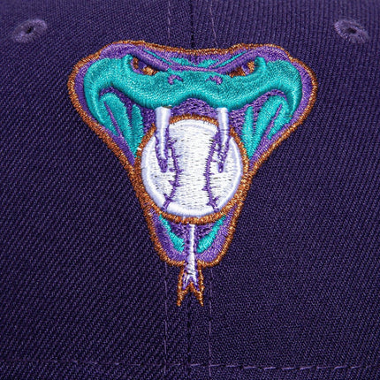 New Era x MLB 'Arizona Diamondbacks 2001 World Series' 59Fifty Patch Fitted Hat Purple (Pink Bottom) - SOLE SERIOUSS (4)