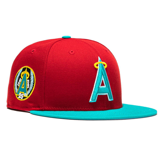 New Era x MLB Captain Planet 2.0 'Los Angeles Angels of Anaheim 25th Anniversary' 59Fifty Patch Fitted Hat (Hat Club Exclusive) - SOLE SERIOUSS (1)