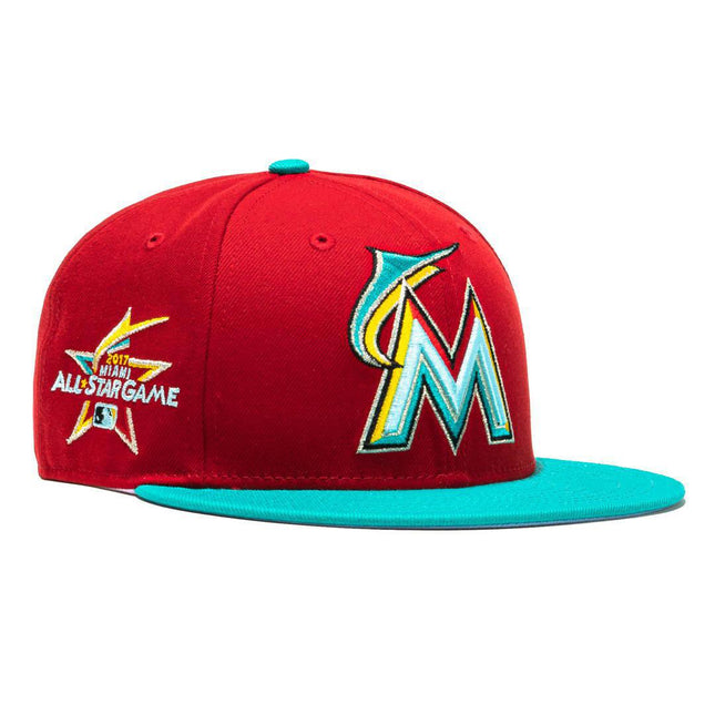 New Era x MLB Captain Planet 2.0 'Miami Marlins 2017 All-Star Game' 59Fifty Patch Fitted Hat (Hat Club Exclusive) - SOLE SERIOUSS (1)