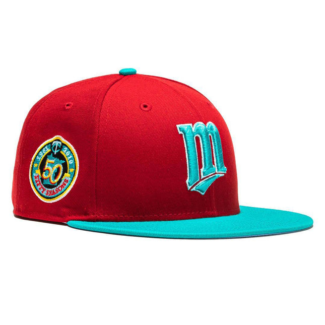 New Era x MLB Captain Planet 2.0 'Minnesota Twins 50th Anniversary' 59Fifty Patch Fitted Hat (Hat Club Exclusive) - SOLE SERIOUSS (1)