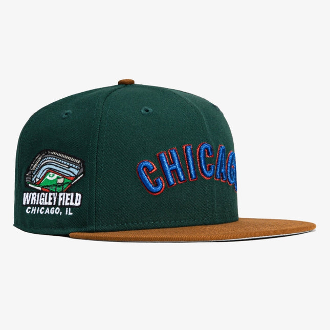 New Era x MLB 'Chicago Cubs Wrigley Field' 59Fifty Patch Fitted Hat Green / Khaki - SOLE SERIOUSS (1)