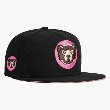 New Era x MLB Cookies and Cream 'Chicago Cubs Logo' 59Fifty Patch Fitted Hat Black / Pink - SOLE SERIOUSS (1)