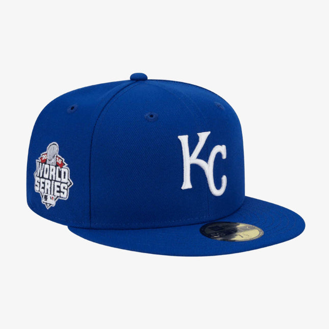New Era x MLB 'Kansas City Royals 2015 World Series' 59FIFTY Patch Fitted Hat Royal Blue 60399381 | SOLE SERIOUSS [1]