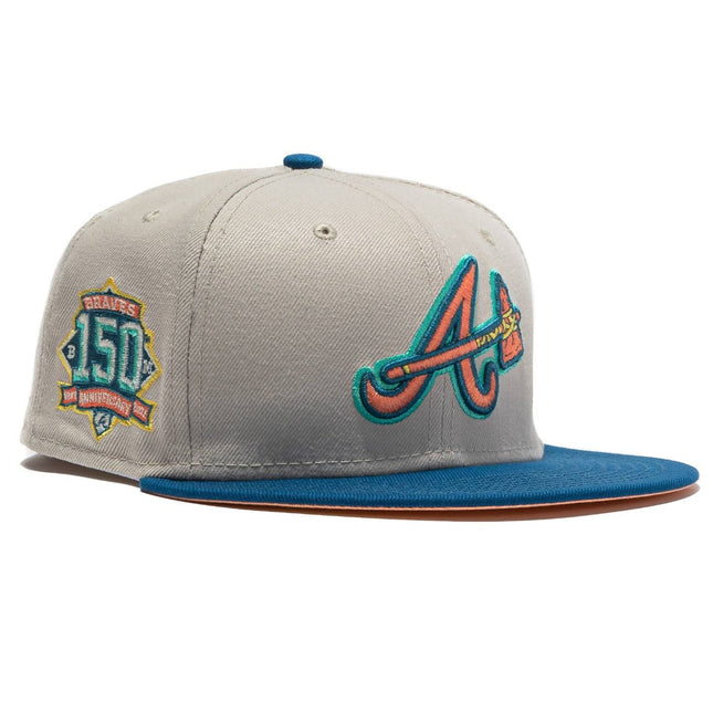 New Era x MLB Ocean Drive 'Atlanta Braves 150th Anniversary' 59Fifty Patch Fitted Hat (Hat Club Exclusive) - SOLE SERIOUSS (1)