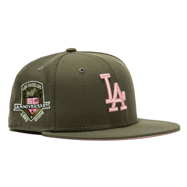 New Era x MLB Pink Martini 'Los Angeles Dodgers 50th Anniversary' 59Fifty Patch Fitted Hat (Hat Club Exclusive) - SOLE SERIOUSS (1)