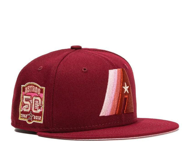 New Era x MLB Red Velvet 'Houston Astros Concept 50th Anniversary' 59Fifty Patch Fitted Hat (Hat Club Exclusive) - SOLE SERIOUSS (1)