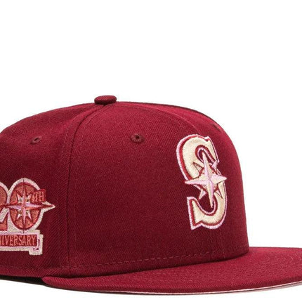 New Era x MLB Red Velvet 'Seattle Mariners 20th Anniversary' 59Fifty Patch Fitted Hat (Hat Club Exclusive) - SOLE SERIOUSS (1)