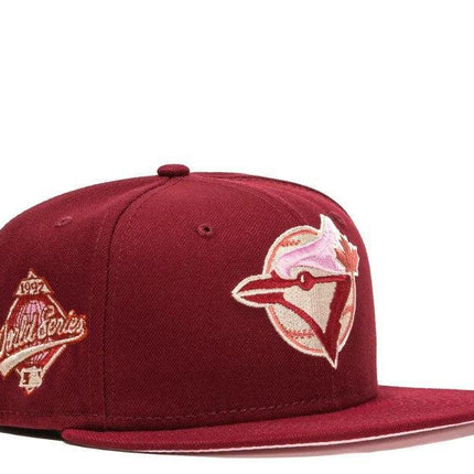 New Era x MLB Red Velvet 'Toronto Blue Jays 1992 World Series' 59Fifty Patch Fitted Hat (Hat Club Exclusive) - SOLE SERIOUSS (1)