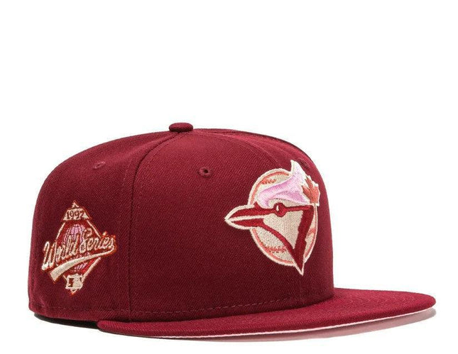 New Era x MLB Red Velvet 'Toronto Blue Jays 1992 World Series' 59Fifty Patch Fitted Hat (Hat Club Exclusive) - SOLE SERIOUSS (1)