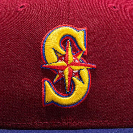 New Era x MLB Sangria 'Seattle Mariners 30th Anniversary' 59Fifty Patch Fitted Hat (Hat Club Exclusive) - SOLE SERIOUSS (4)